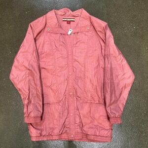 Vintage 90s Haband Tudor Court Size Small Pink Windbreaker Jacket